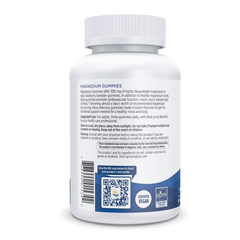 Foto 4 pulgar | Gomitas De Magnesio Nordic Naturals Con Arándanos Y Lavanda, 60 Unidades - Venta Internacional.
