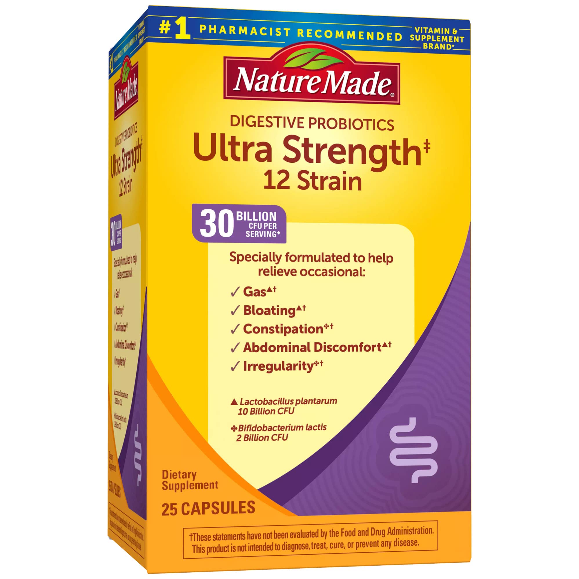 Probiotics Nature Made Ultra Strength, 12 Cepas, 25 Cápsulas - Venta Internacional.