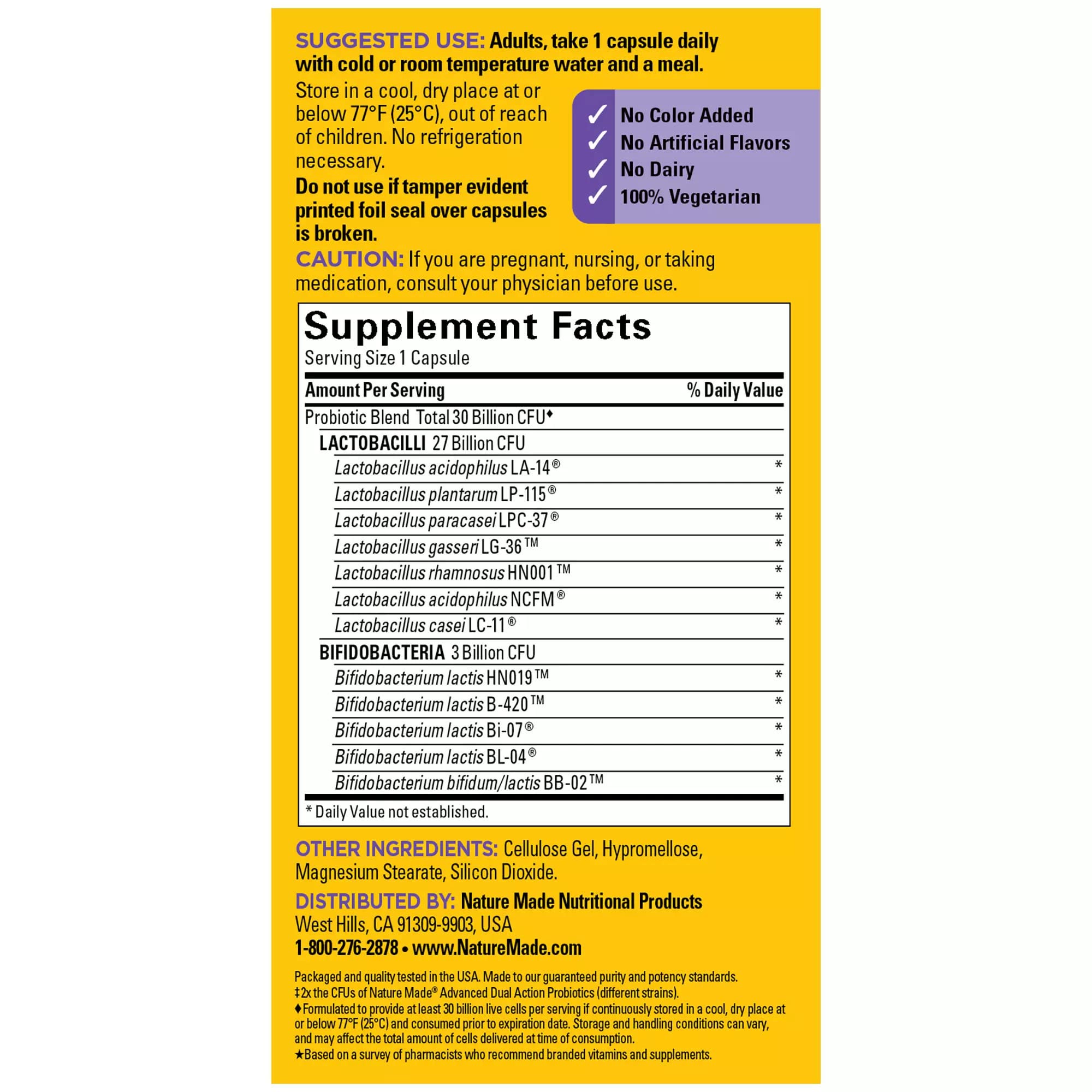 Foto 7 pulgar | Probiotics Nature Made Ultra Strength, 12 Cepas, 25 Cápsulas - Venta Internacional.