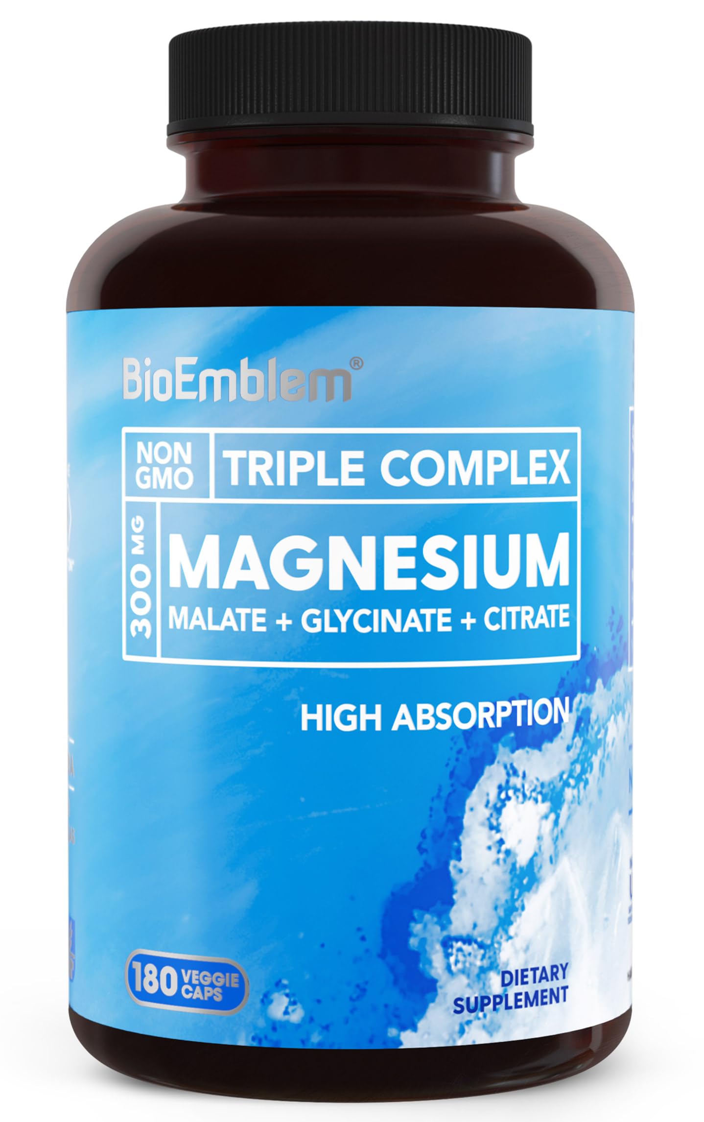 Foto 2 pulgar | Suplemento Bioemblem Triple Magnesium Complex 180 Cápsulas - Venta Internacional.
