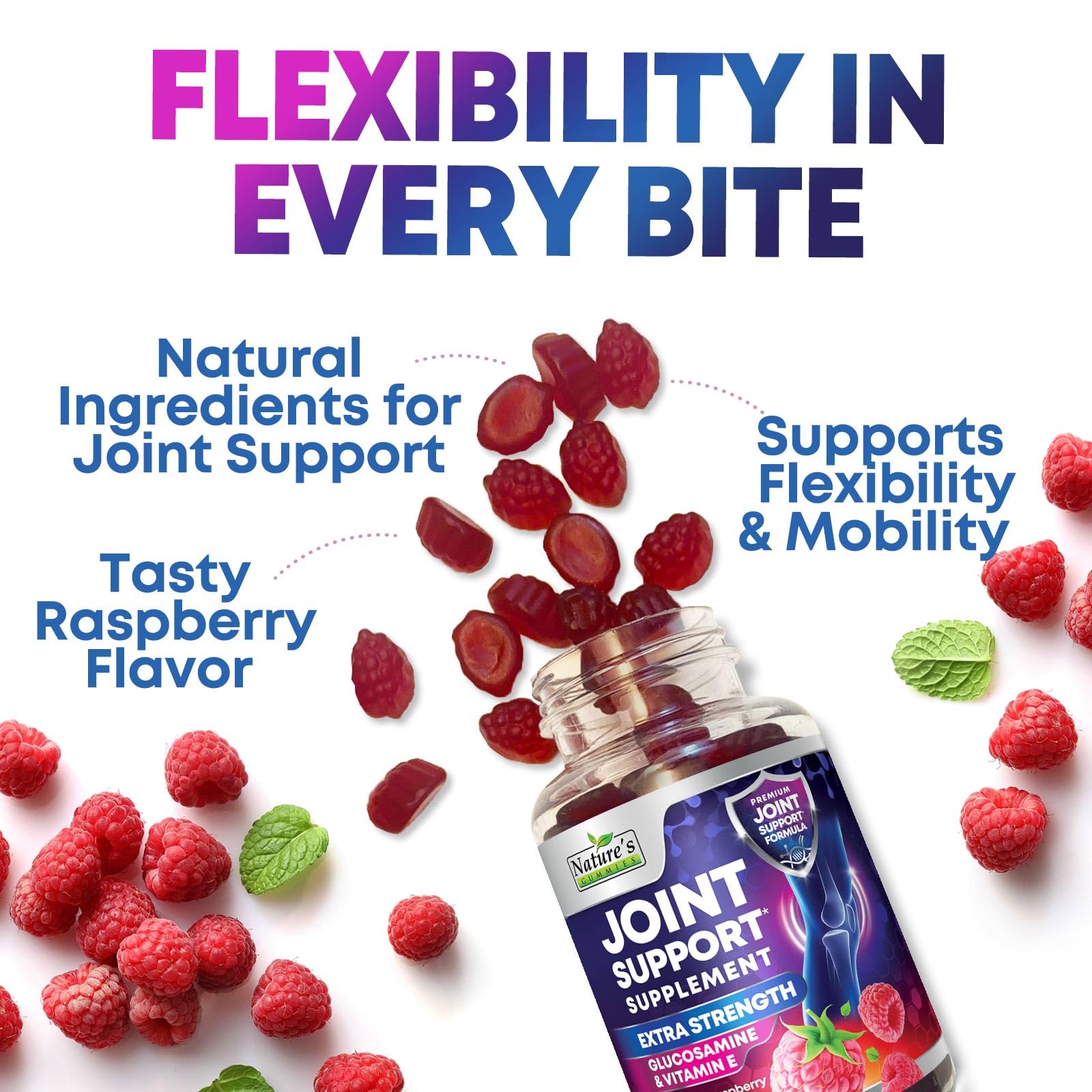 Foto 6 | Suplemento De Apoyo Para Las Articulaciones Nature's Gummies Glucosamine 120 Gomitas - Venta Internacional.