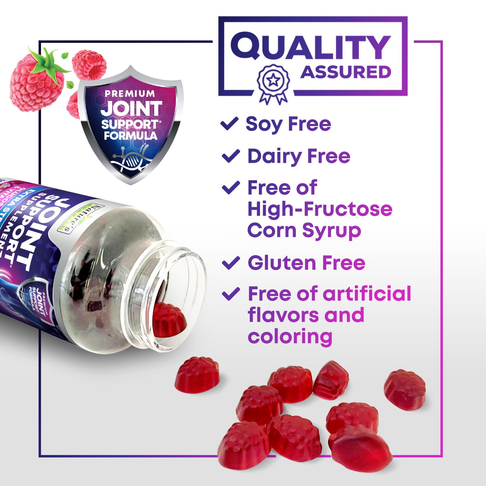 Foto 7 | Suplemento De Apoyo Para Las Articulaciones Nature's Gummies Glucosamine 120 Gomitas - Venta Internacional.