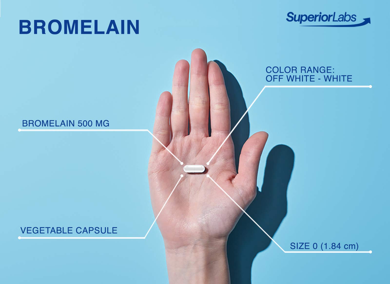 Foto 3 | Suplemento De Bromelina De Superior Labs, 500 Mg, 120 Cápsulas - Venta Internacional.