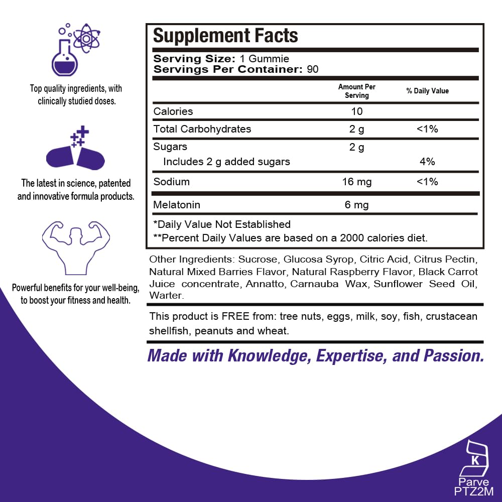 Foto 4 pulgar | Melatonina Health Dose 6 Mg Gomitas 90 Unidades - Venta Internacional