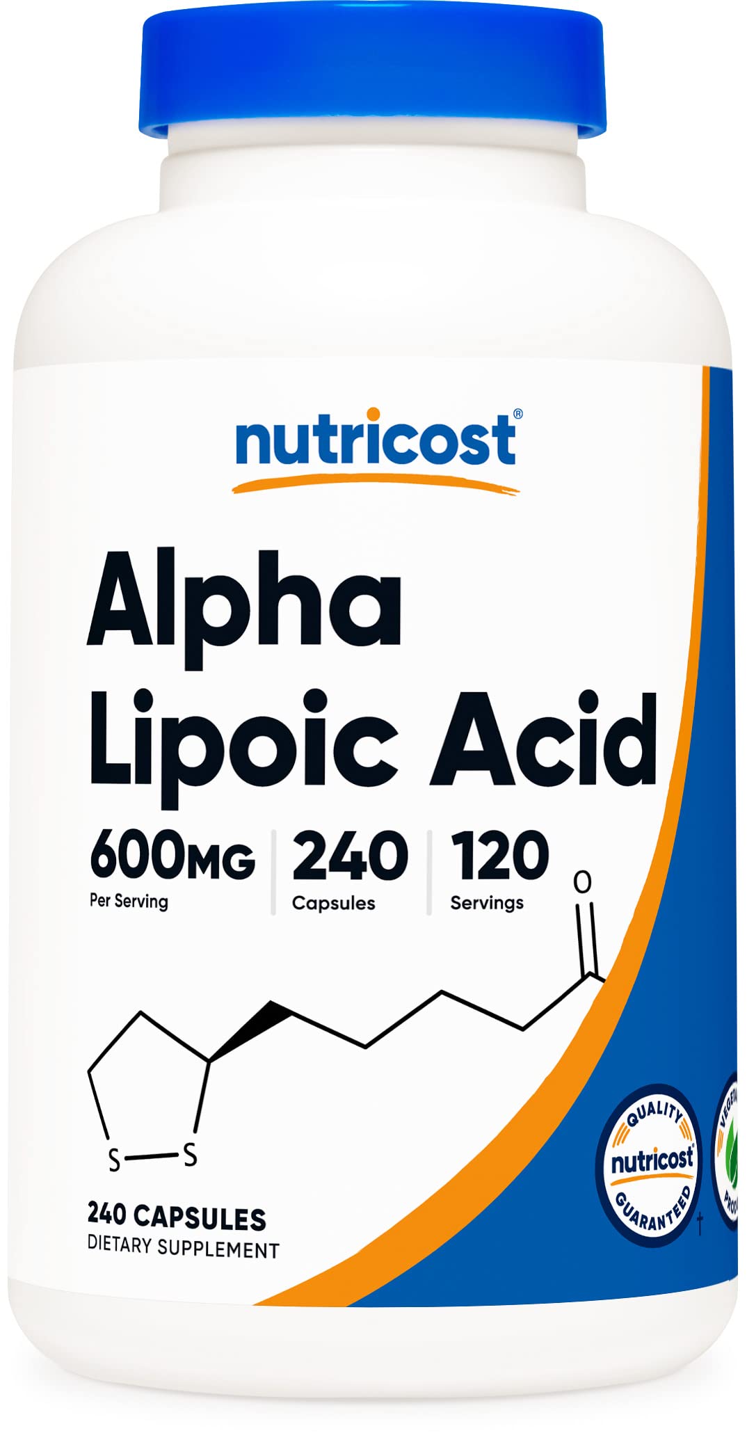 Foto 2 pulgar | Suplemento Nutricost De Ácido Alfa Lipoico 600 Mg 240 Cápsulas - Venta Internacional.
