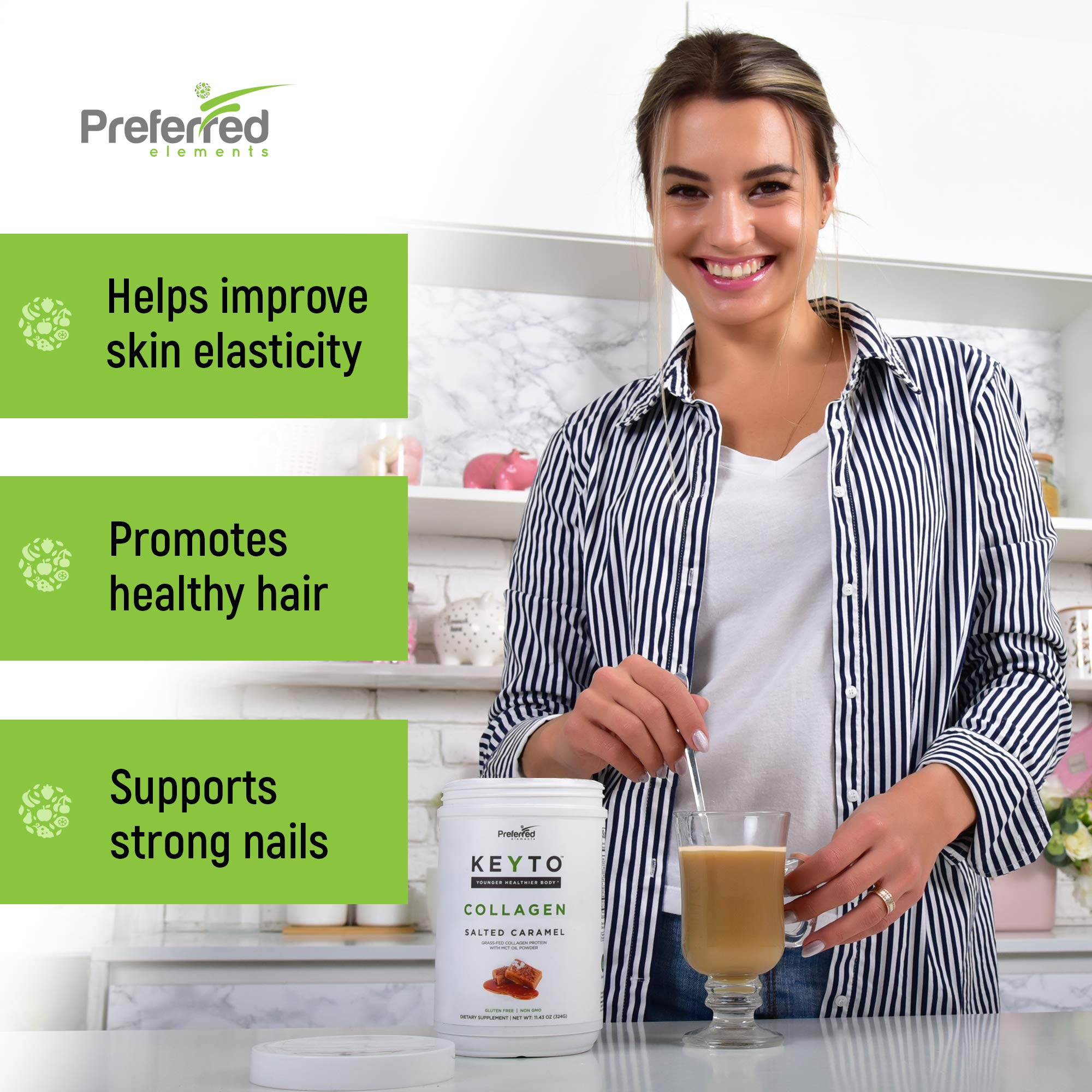 Foto 4 pulgar | Proteína De Colágeno En Polvo Preferred Elements Keto Con Aceite Mct - Venta Internacional.
