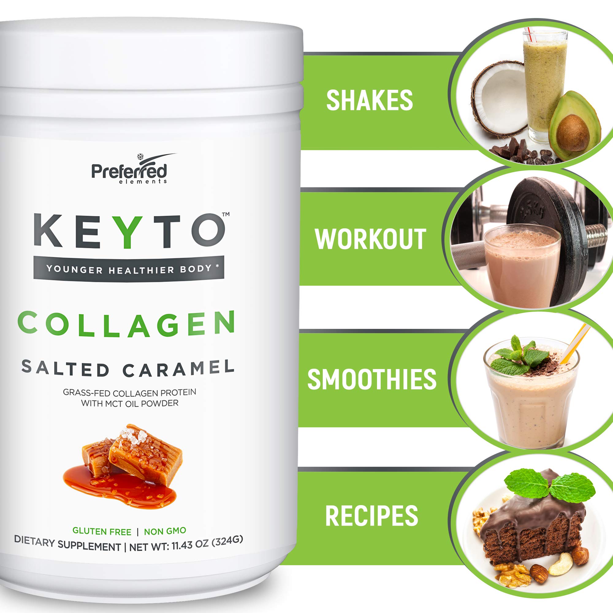 Foto 8 pulgar | Proteína De Colágeno En Polvo Preferred Elements Keto Con Aceite Mct - Venta Internacional.