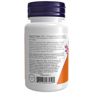 Foto 3 | Supplements Now Foods Melatonina, 3 Mg, 180 Pastillas Masticables - Venta Internacional.