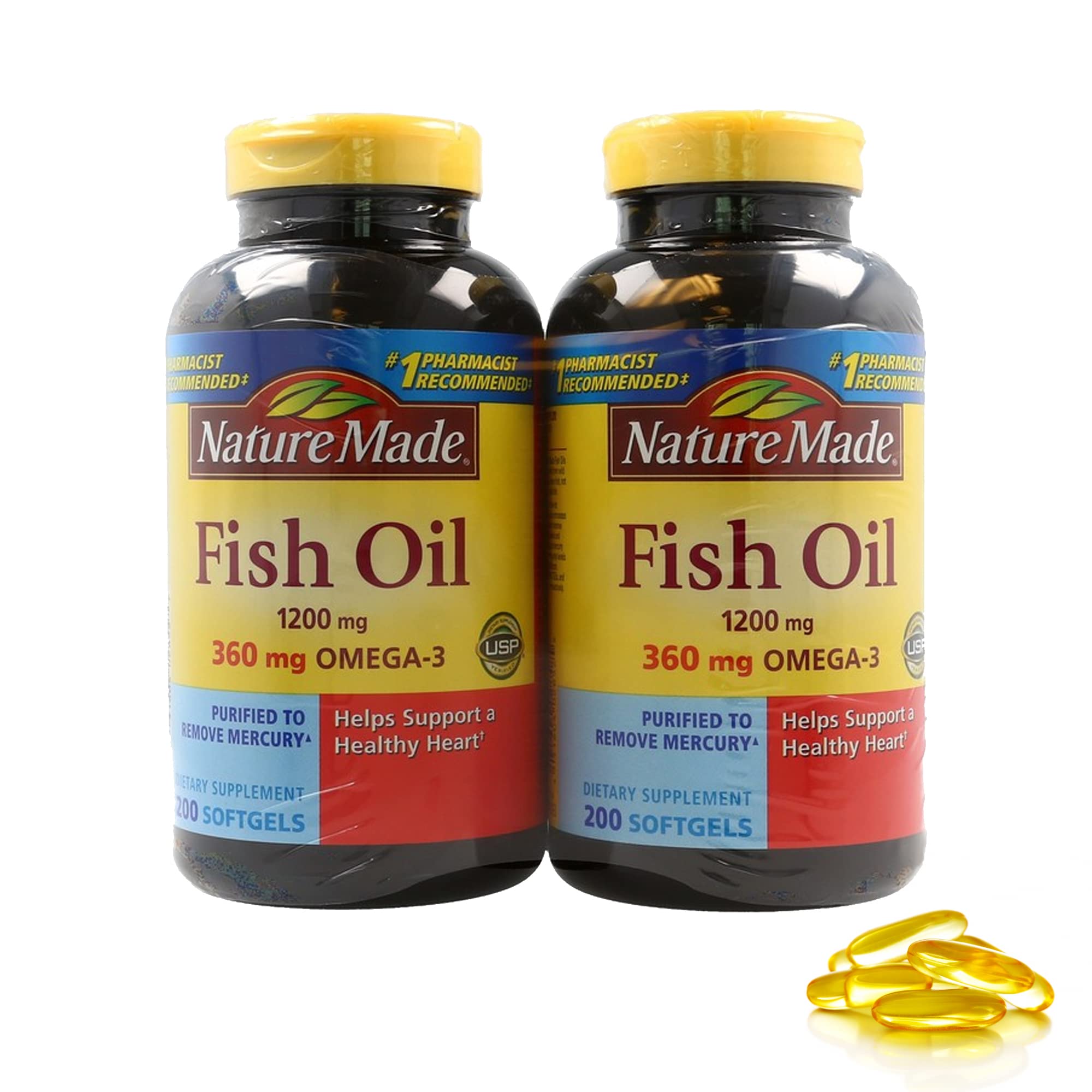 Foto 1 | Suplemento De Aceite De Pescado Hecho En La Naturaleza, 1200 Mg De Omega-3, 400 Cápsulas Blandas - Venta Internacional.