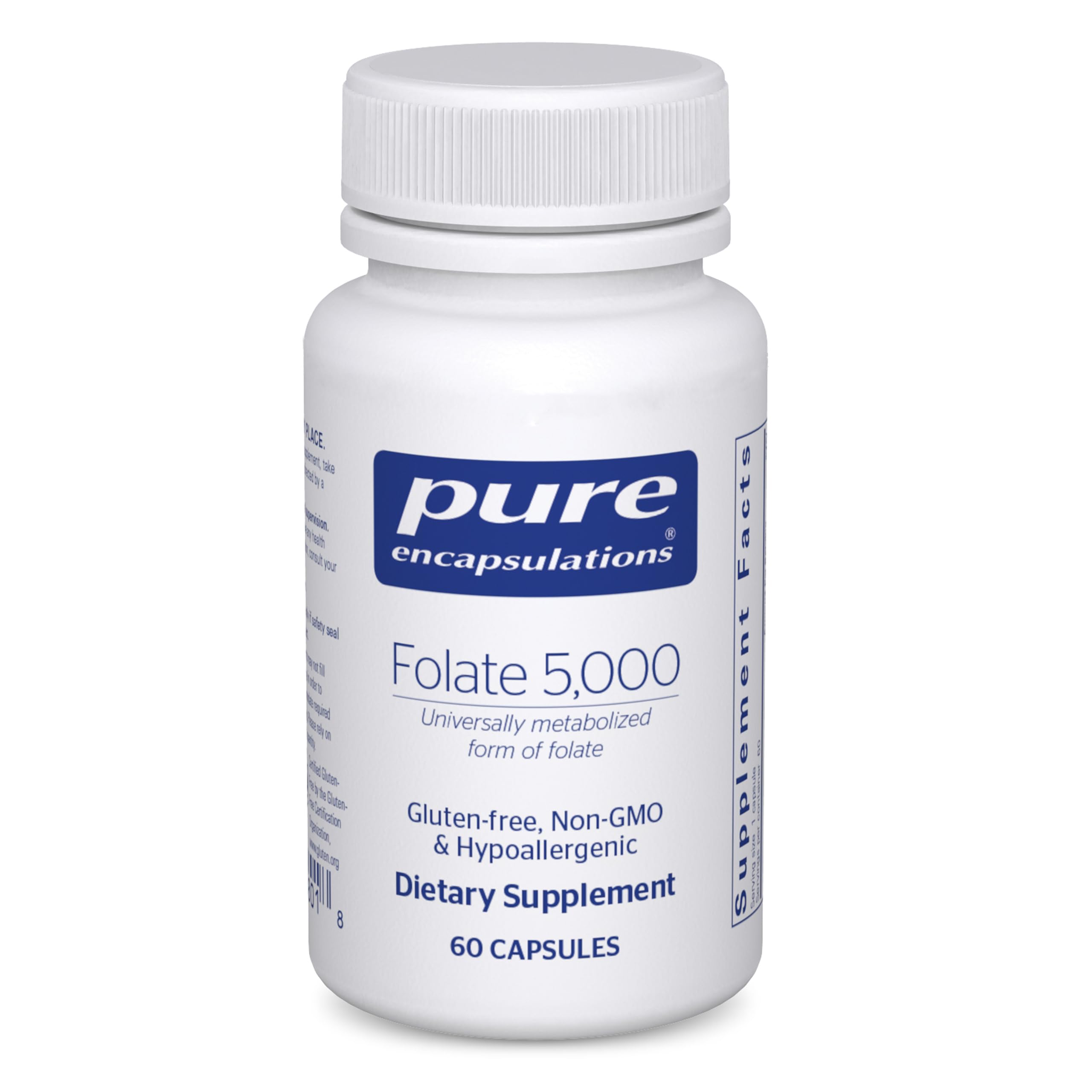 Foto 2 pulgar | Suplemento De Folato Pure Encapsulations 5000 60 Cápsulas - Venta Internacional.