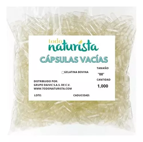 Foto 1 | Capsulas Vacias #00 Transparente 1,000 Pz