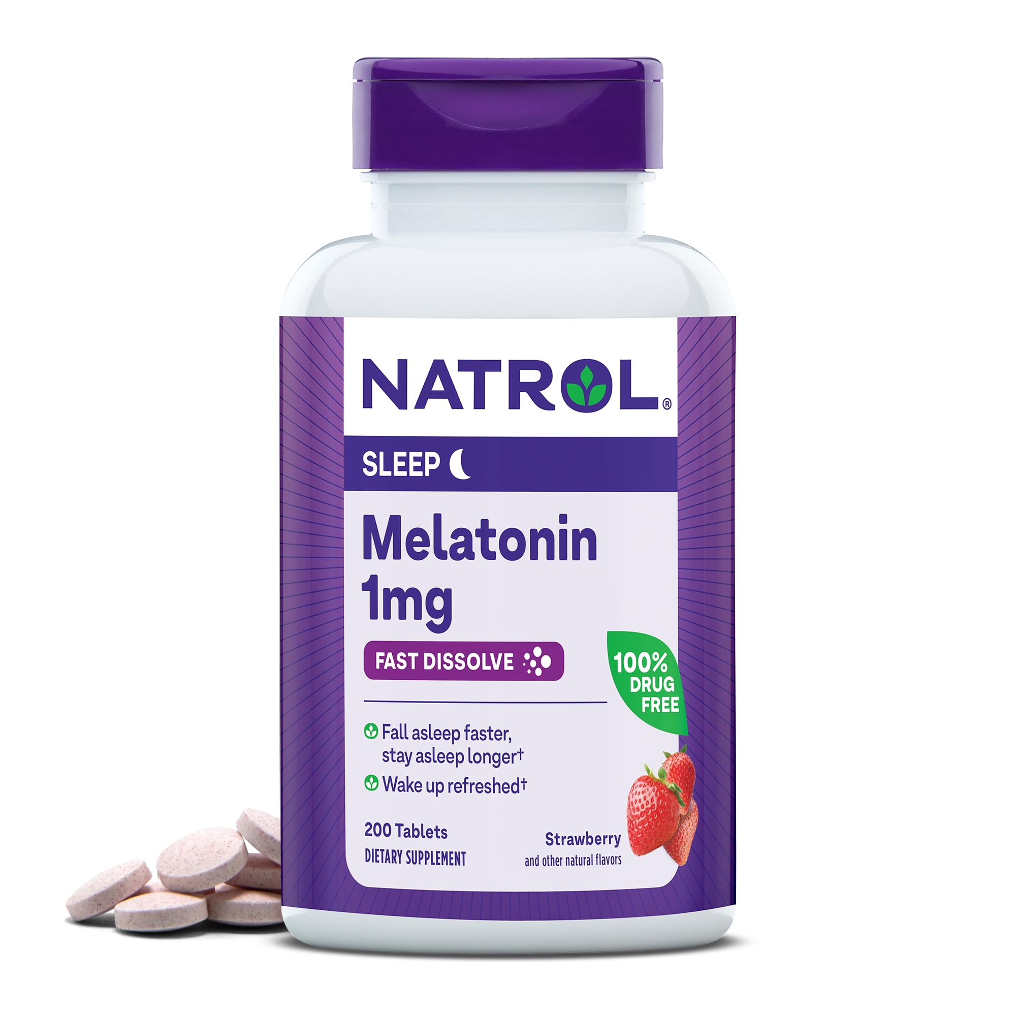 Foto 2 pulgar | Suplemento Natrol Melatonin Fast Dissolve 1 Mg 200 Comprimidos - Venta Internacional.