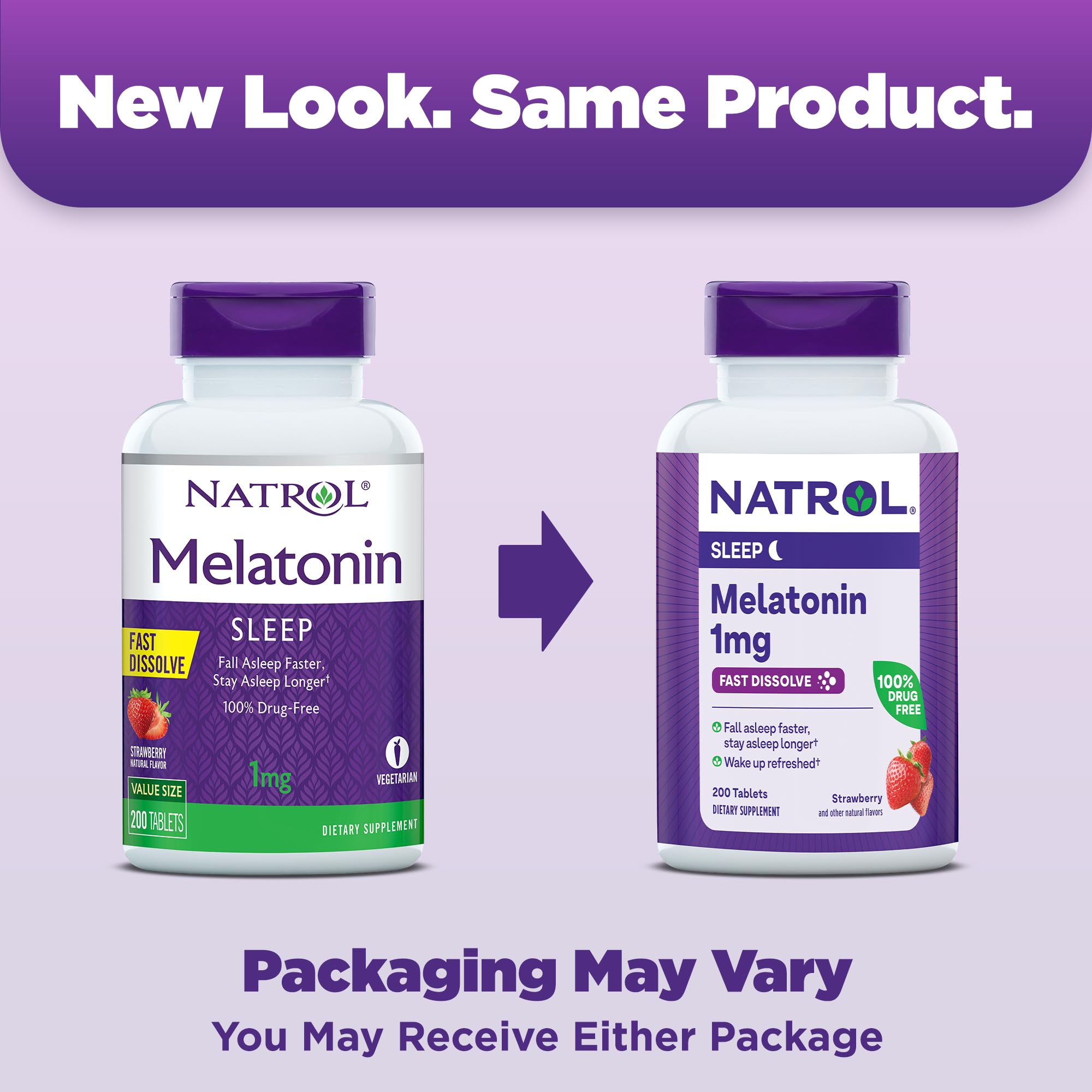 Foto 3 pulgar | Suplemento Natrol Melatonin Fast Dissolve 1 Mg 200 Comprimidos - Venta Internacional.