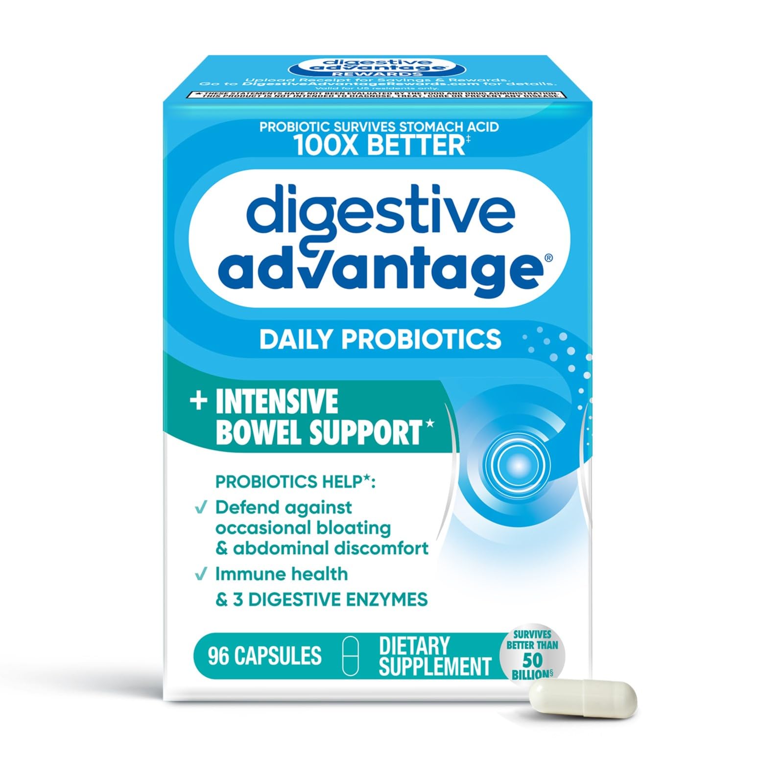 Foto 2 pulgar | Suplemento Digestive Advantage Ibs Probiotics 96 Cápsulas - Venta Internacional.