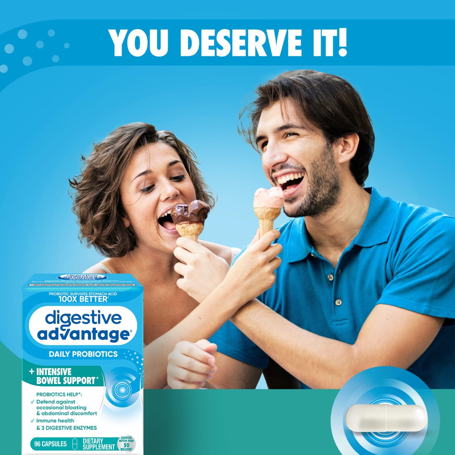 Foto 6 pulgar | Suplemento Digestive Advantage Ibs Probiotics 96 Cápsulas - Venta Internacional.