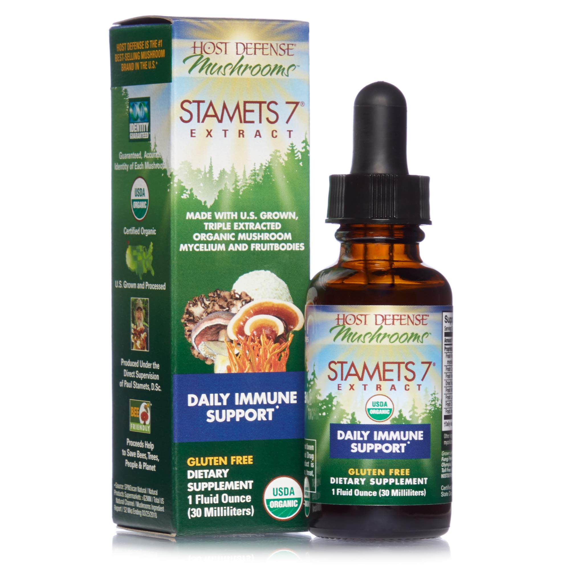 Foto 2 pulgar | Suplemento De Hongos, Extracto De Host Defense Stamets 7, 30 Ml - Venta Internacional.