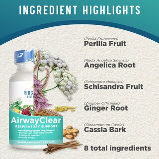 Foto 4 | Suplementos Ridgecrest Herbals Airwayclear Lung Health 60 Cápsulas - Venta Internacional.