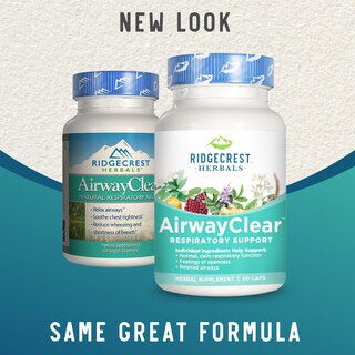 Foto 5 | Suplementos Ridgecrest Herbals Airwayclear Lung Health 60 Cápsulas - Venta Internacional.