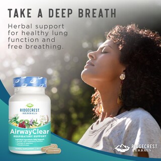 Foto 6 | Suplementos Ridgecrest Herbals Airwayclear Lung Health 60 Cápsulas - Venta Internacional.