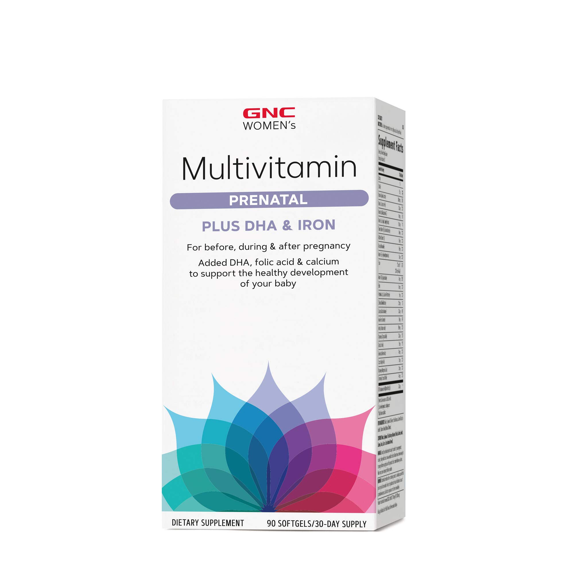 Foto 2 pulgar | Fórmula Prenatal Multivitamínica Gnc Para Mujer Con Dha Y Hierro 90 Cápsulas Blandas - Venta Internacional.