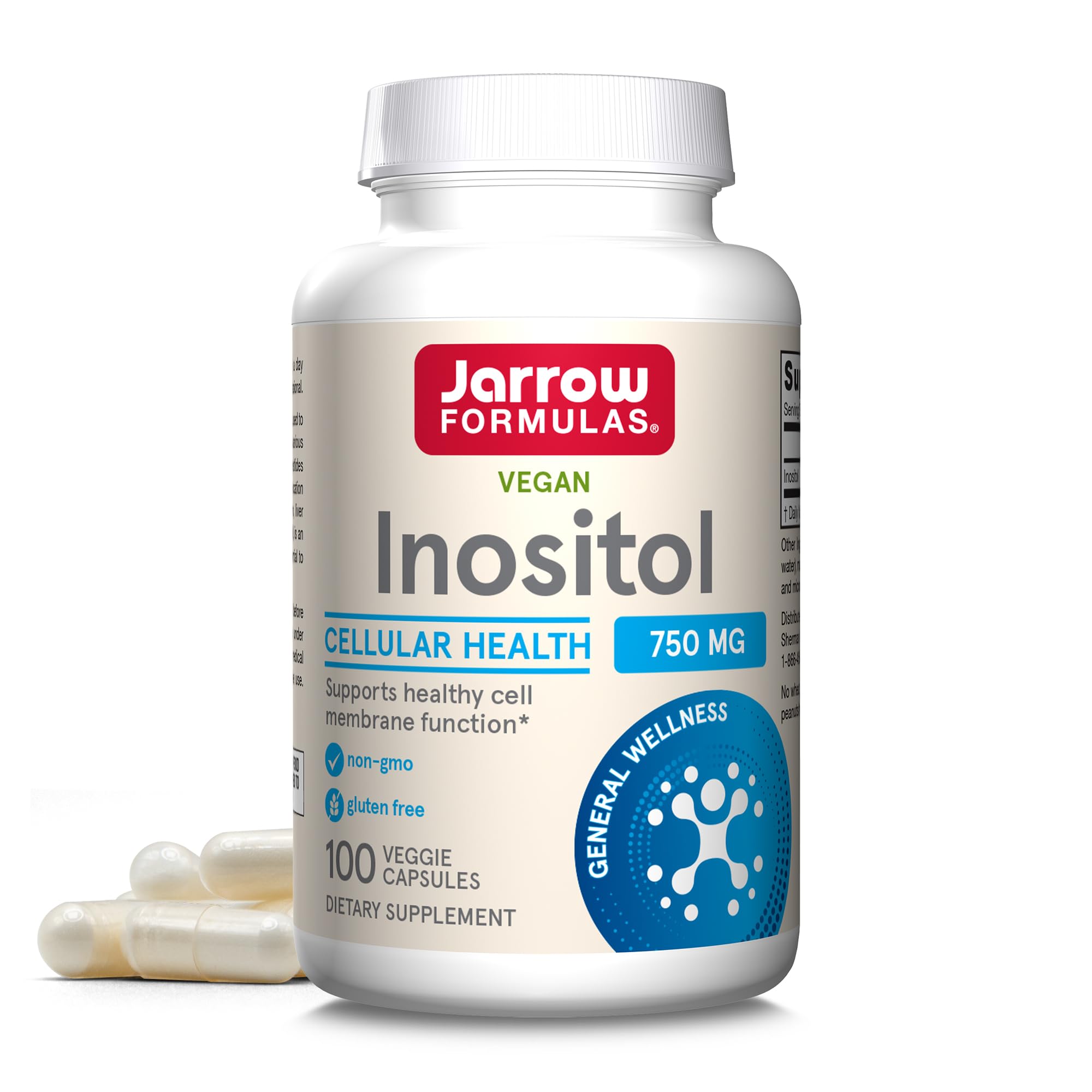 Foto 2 pulgar | Suplemento De Inositol De Jarrow Formulas, 750 Mg, 100 Cápsulas Vegetarianas - Venta Internacional.