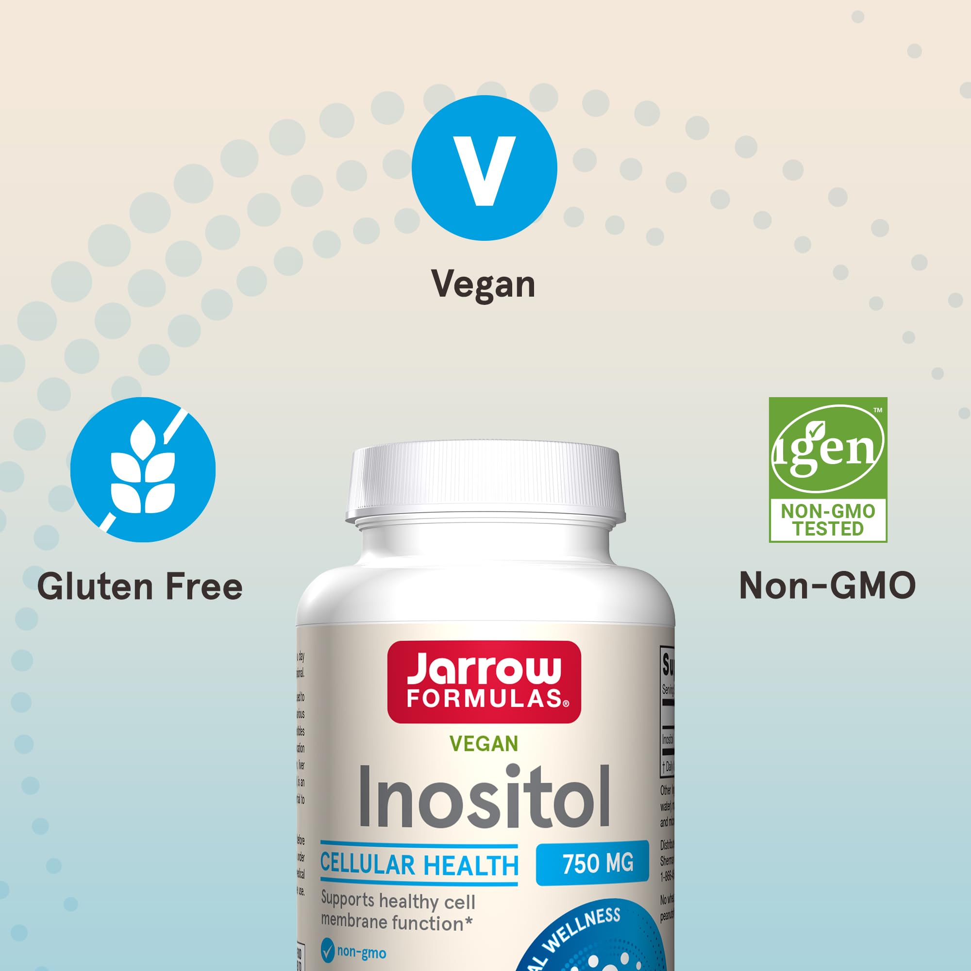 Foto 6 pulgar | Suplemento De Inositol De Jarrow Formulas, 750 Mg, 100 Cápsulas Vegetarianas - Venta Internacional.