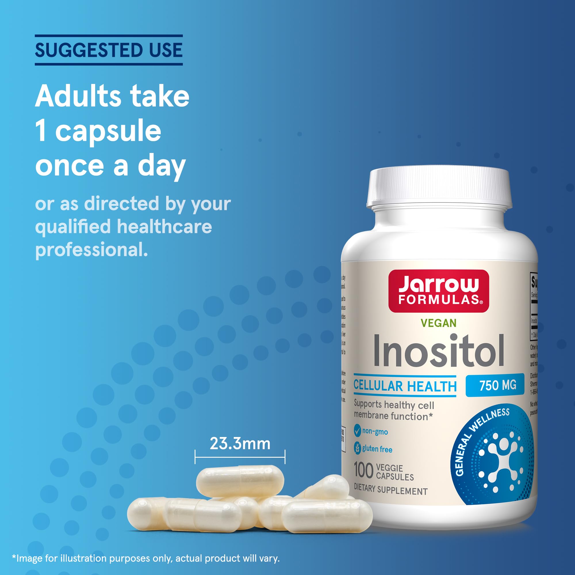 Foto 8 pulgar | Suplemento De Inositol De Jarrow Formulas, 750 Mg, 100 Cápsulas Vegetarianas - Venta Internacional.