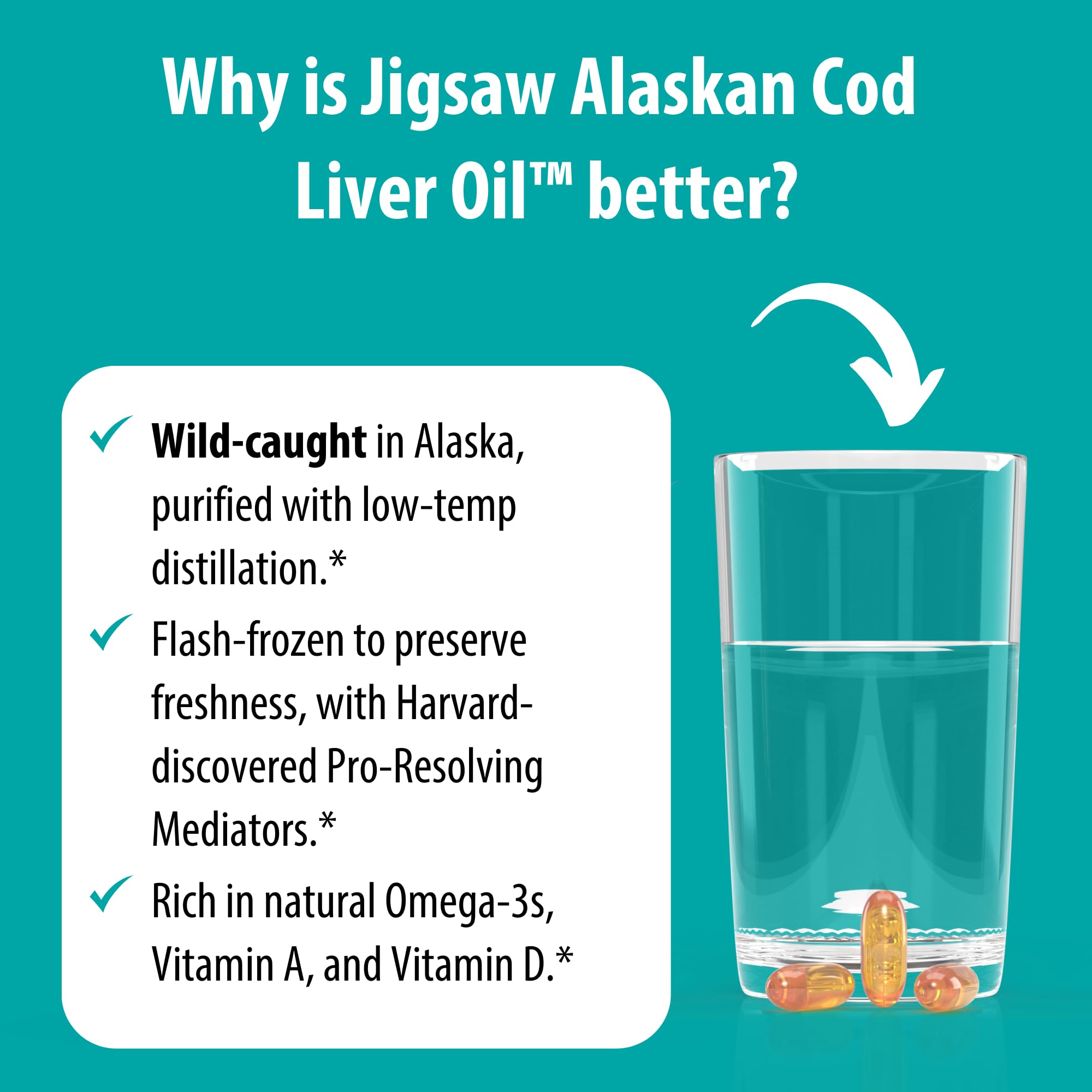 Foto 6 pulgar | Suplemento De Aceite De Hígado De Bacalao De Alaska De Jigsaw Health 180 Cápsulas Blandas - Venta Internacional.
