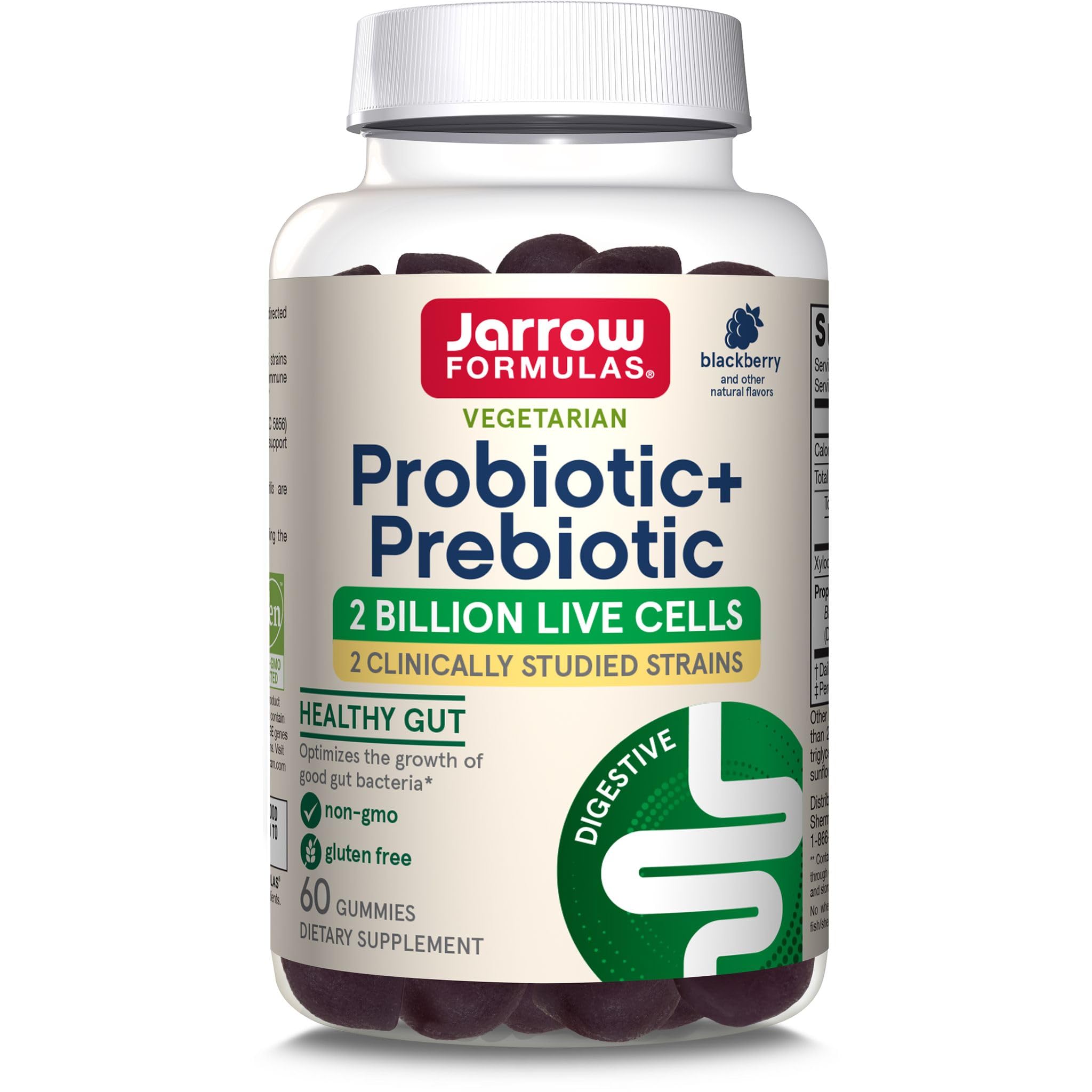 Gomitas Prebióticas Probióticas+ Supplement Jarrow Formulas, 60 Unidades - Venta Internacional.