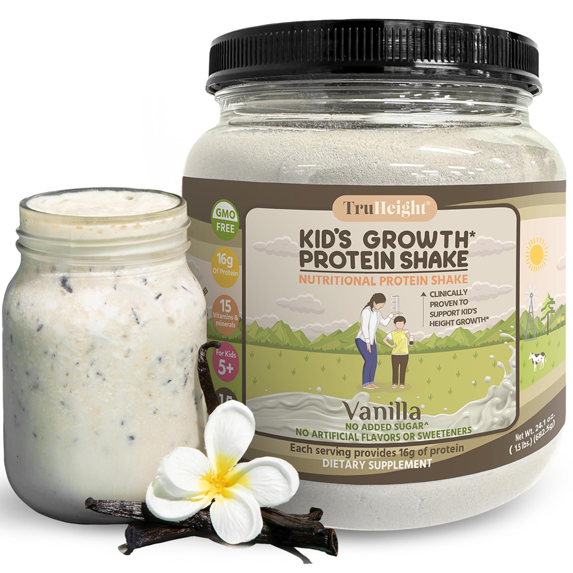 Foto 2 pulgar | Batido De Proteínas Truheight Growth Vanilla Whey Para Niños Mayores De 5 Años - Venta Internacional.