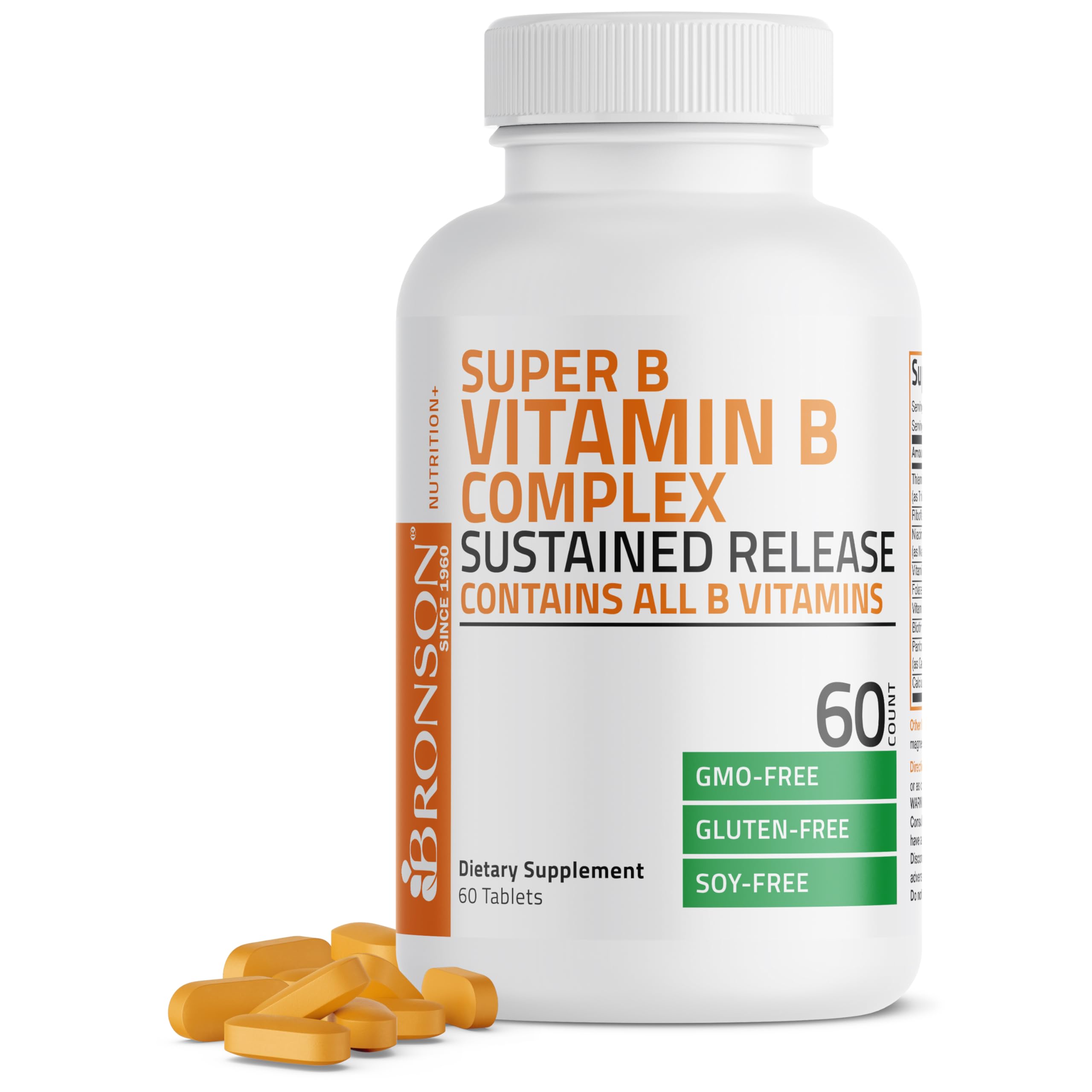 Foto 2 pulgar | Suplemento Bronson Super B Vitamina B Complex 60 Comprimidos - Venta Internacional.
