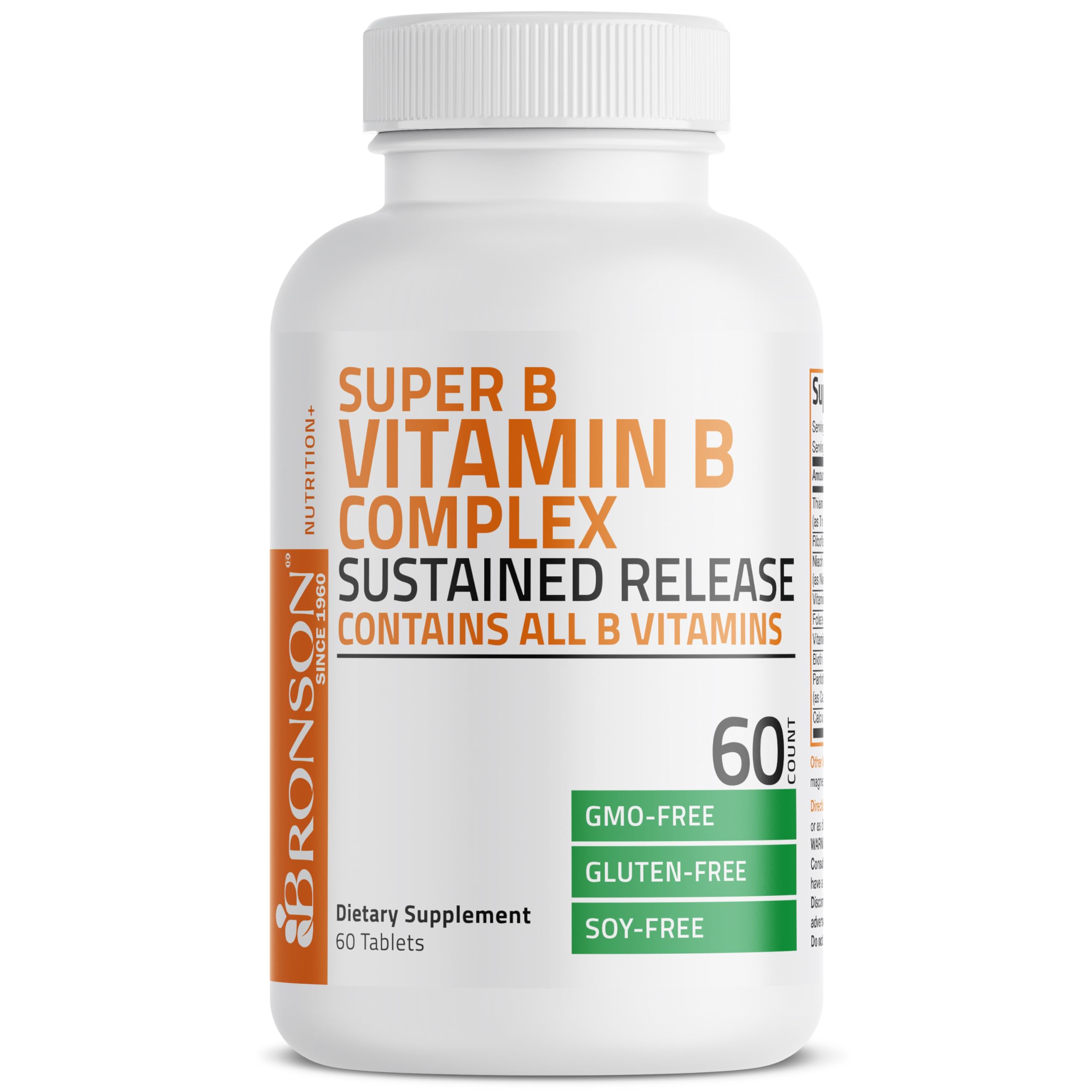 Foto 4 pulgar | Suplemento Bronson Super B Vitamina B Complex 60 Comprimidos - Venta Internacional.