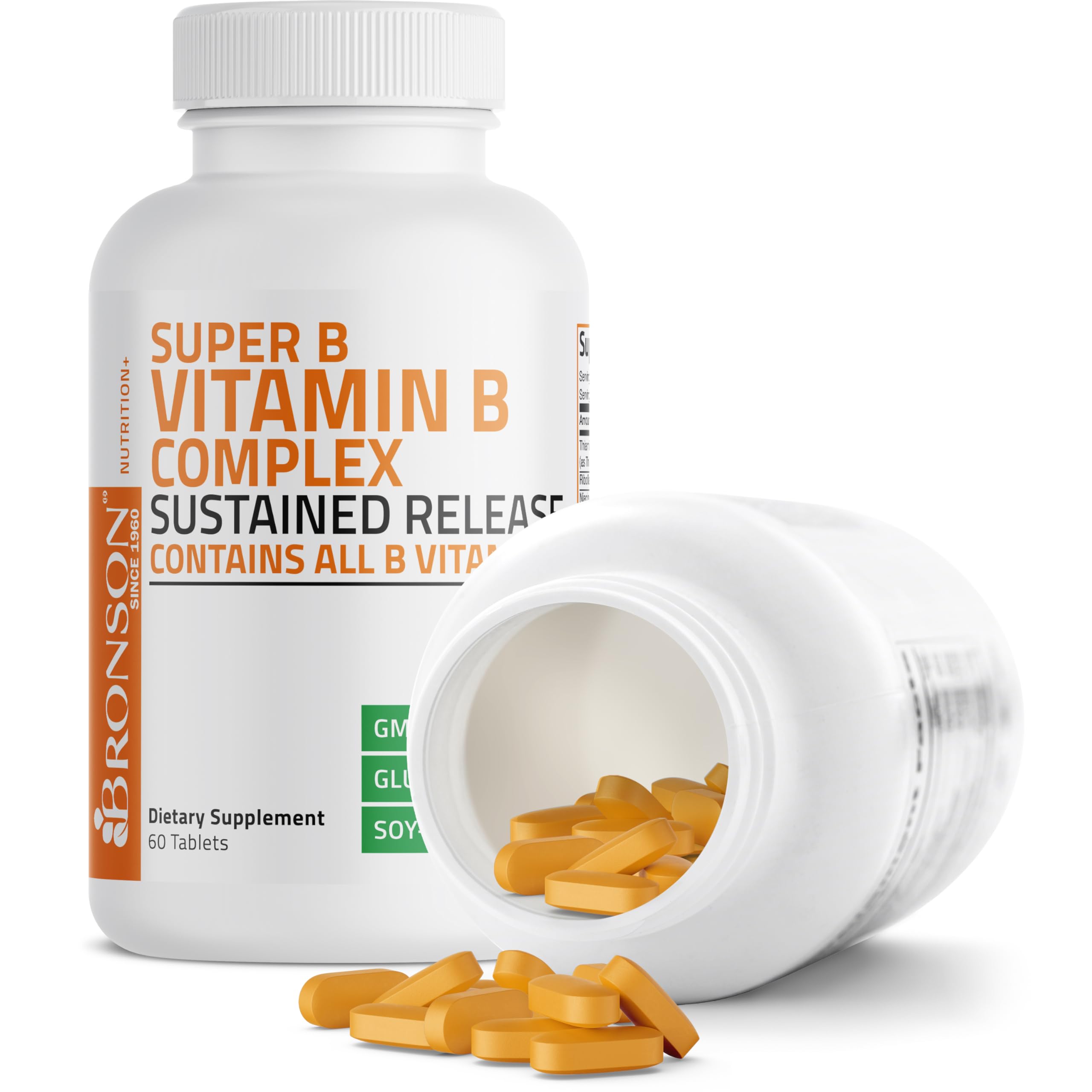 Foto 5 pulgar | Suplemento Bronson Super B Vitamina B Complex 60 Comprimidos - Venta Internacional.