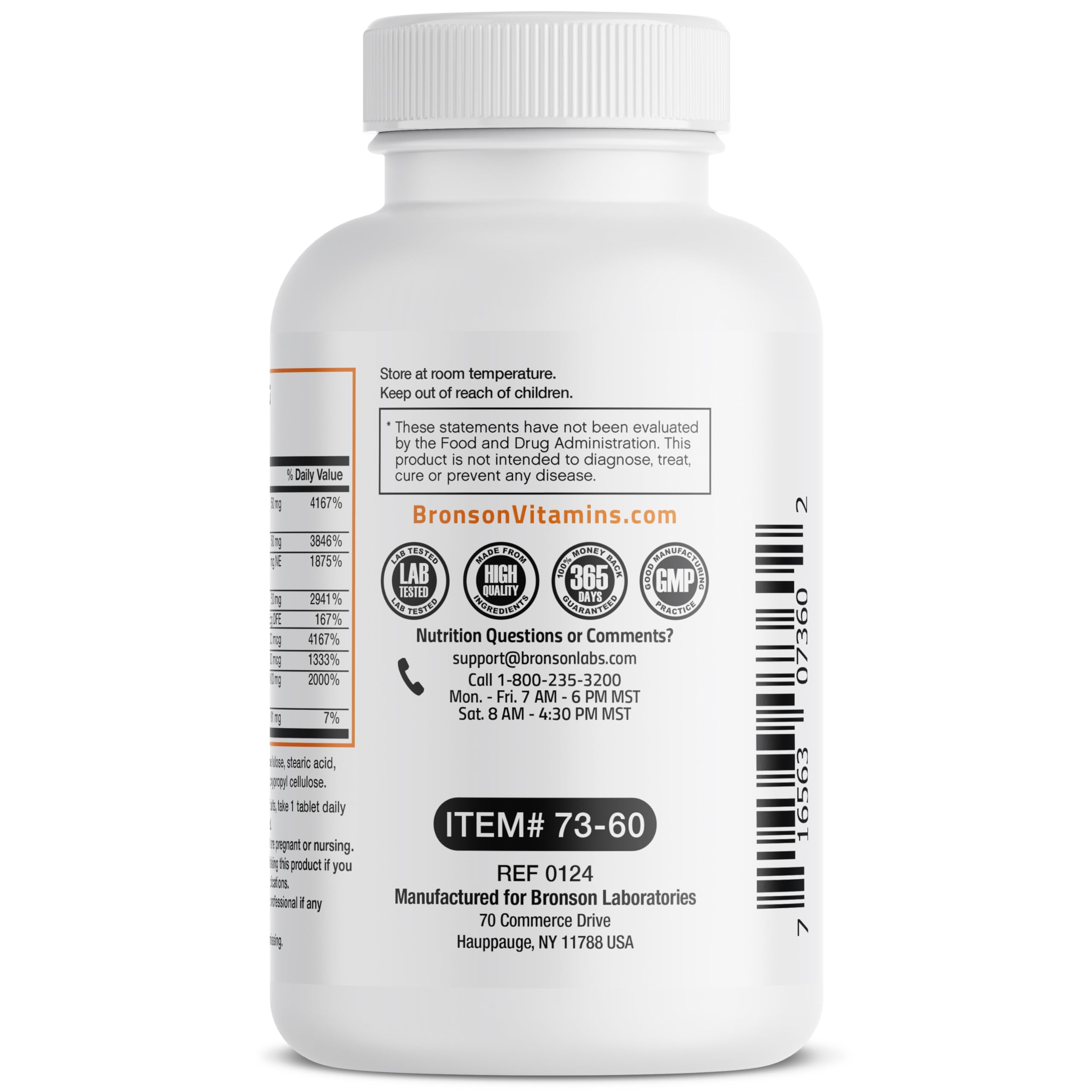 Foto 6 pulgar | Suplemento Bronson Super B Vitamina B Complex 60 Comprimidos - Venta Internacional.