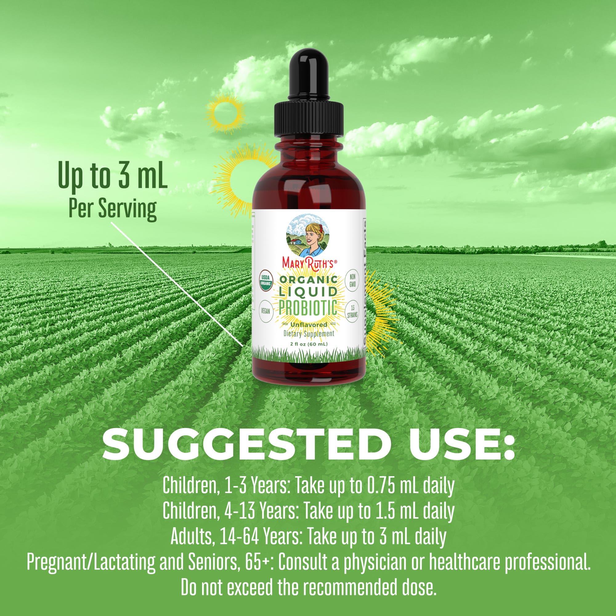 Foto 7 pulgar | Probiótico Líquido Maryruth Organics Digestive Health 60 Ml - Venta Internacional.