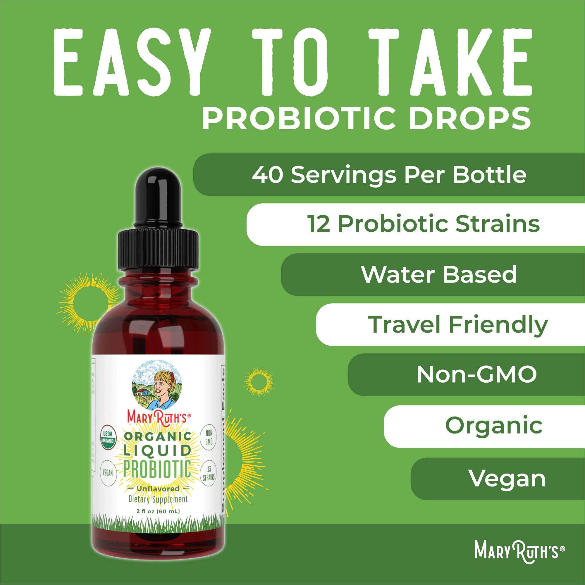 Foto 7 | Probiótico Líquido Maryruth Organics Digestive Health 60 Ml - Venta Internacional.