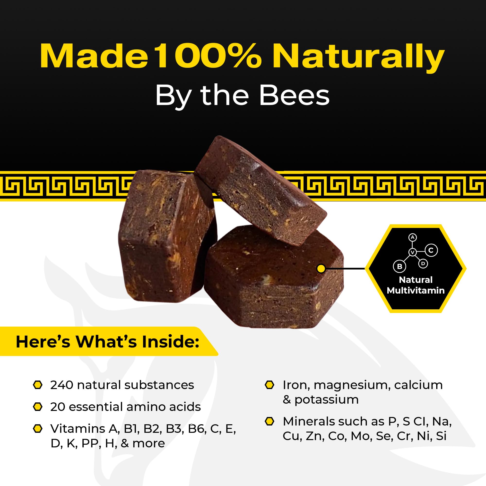 Foto 4 | Suplemento Multivitamínico Masticable De Pan De Abeja Espartano - Venta Internacional.