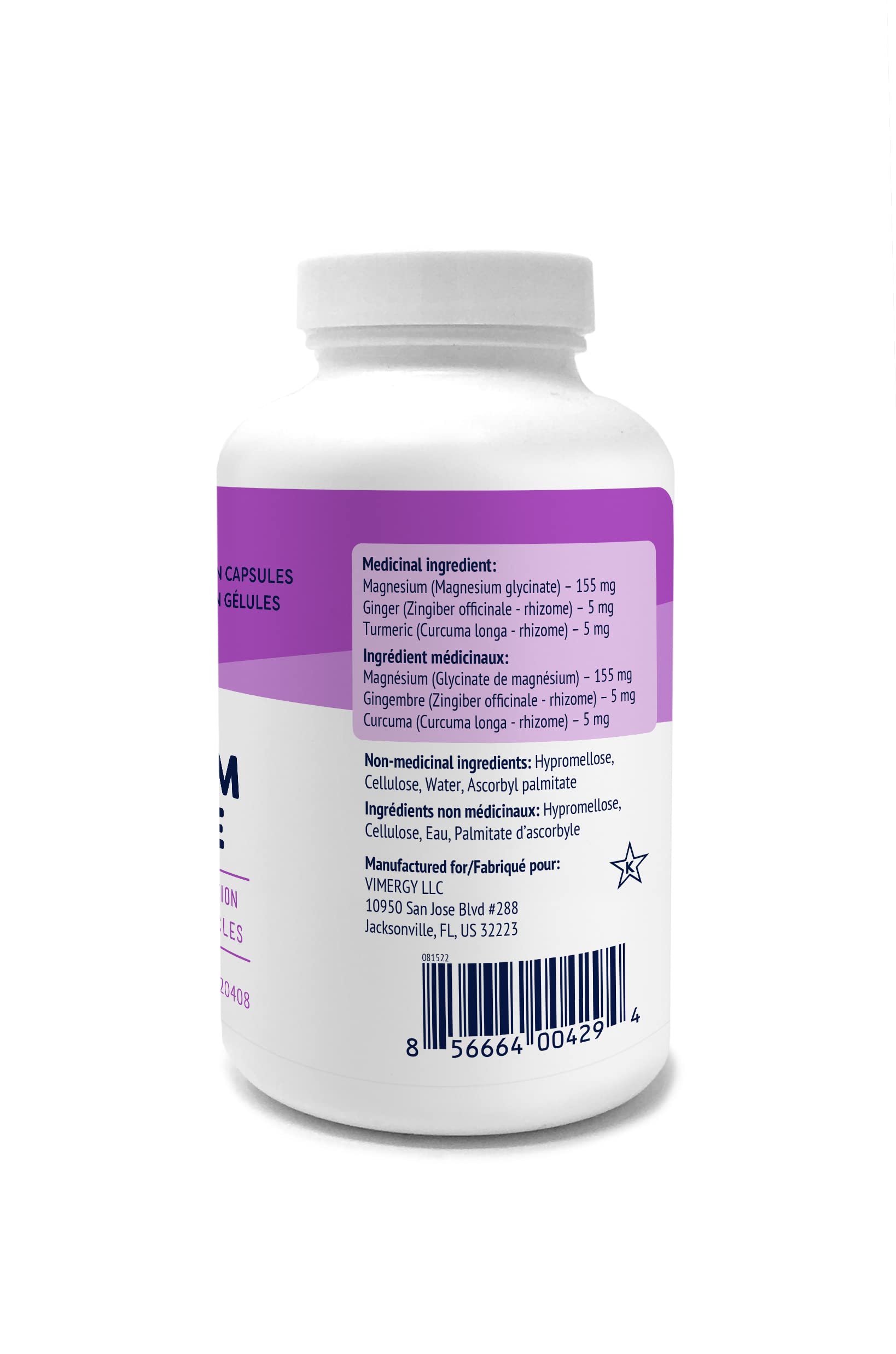 Foto 6 | Suplemento De Glicinato De Magnesio Vimergy Con Cúrcuma Y Jengibre - Venta Internacional.
