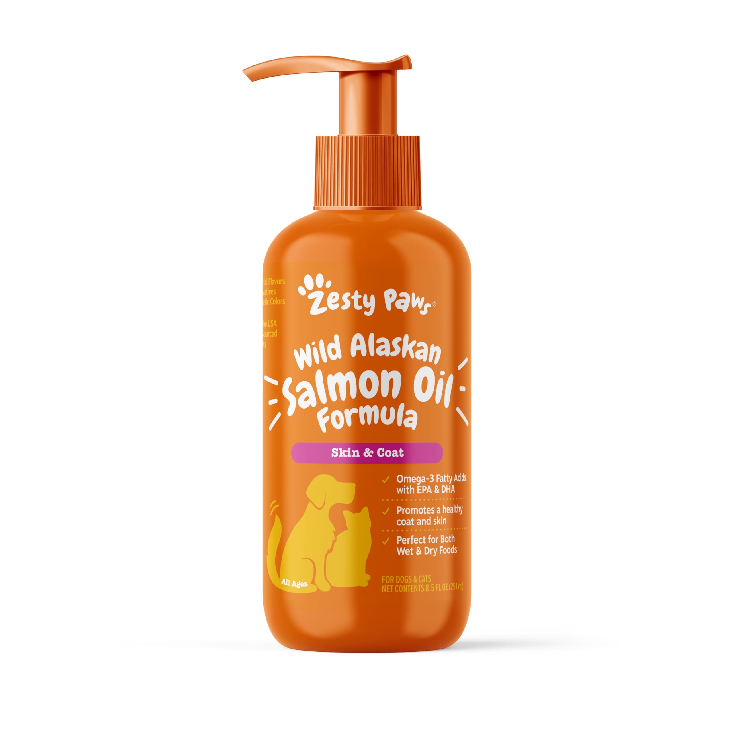 Suplemento De Aceite De Salmón Salvaje De Alaska De Zesty Paws, 250 Ml, Para Mascotas - Venta Internacional.