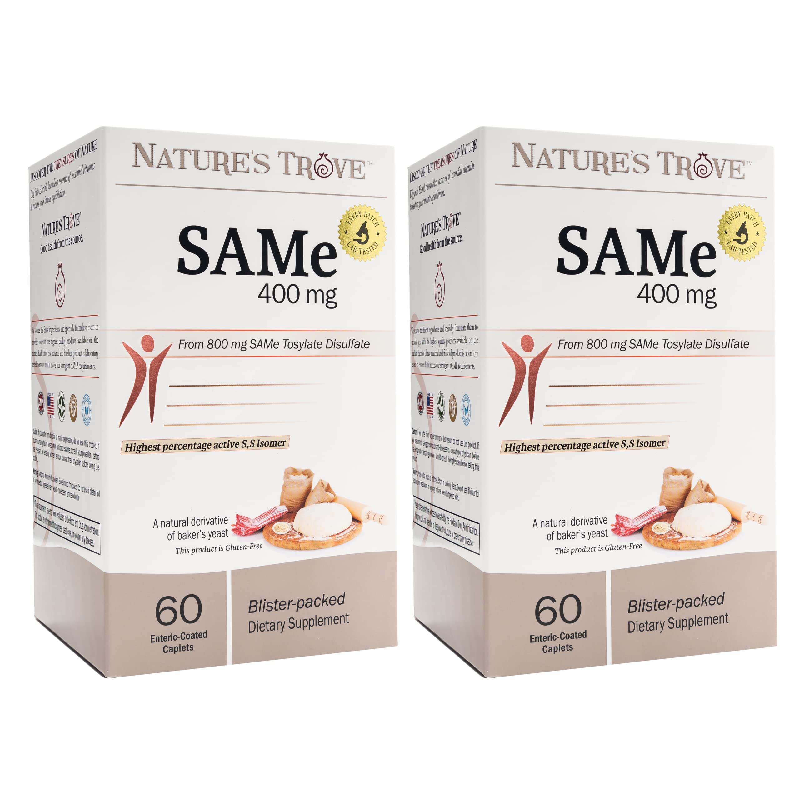 Foto 2 pulgar | Suplemento Nature's Trove Sam-e 400 Mg 120 Cápsulas (2x60) - Venta Internacional.
