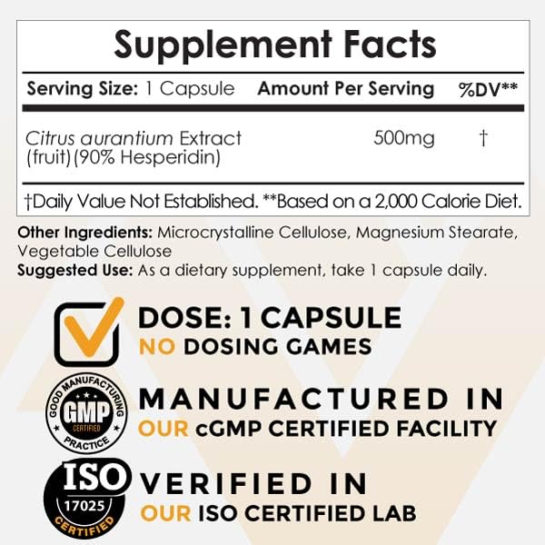 Foto 3 pulgar | Suplemento Nootropics Depot, Cápsulas De Hesperidina, 500 Mg, 180 Unidades - Venta Internacional.