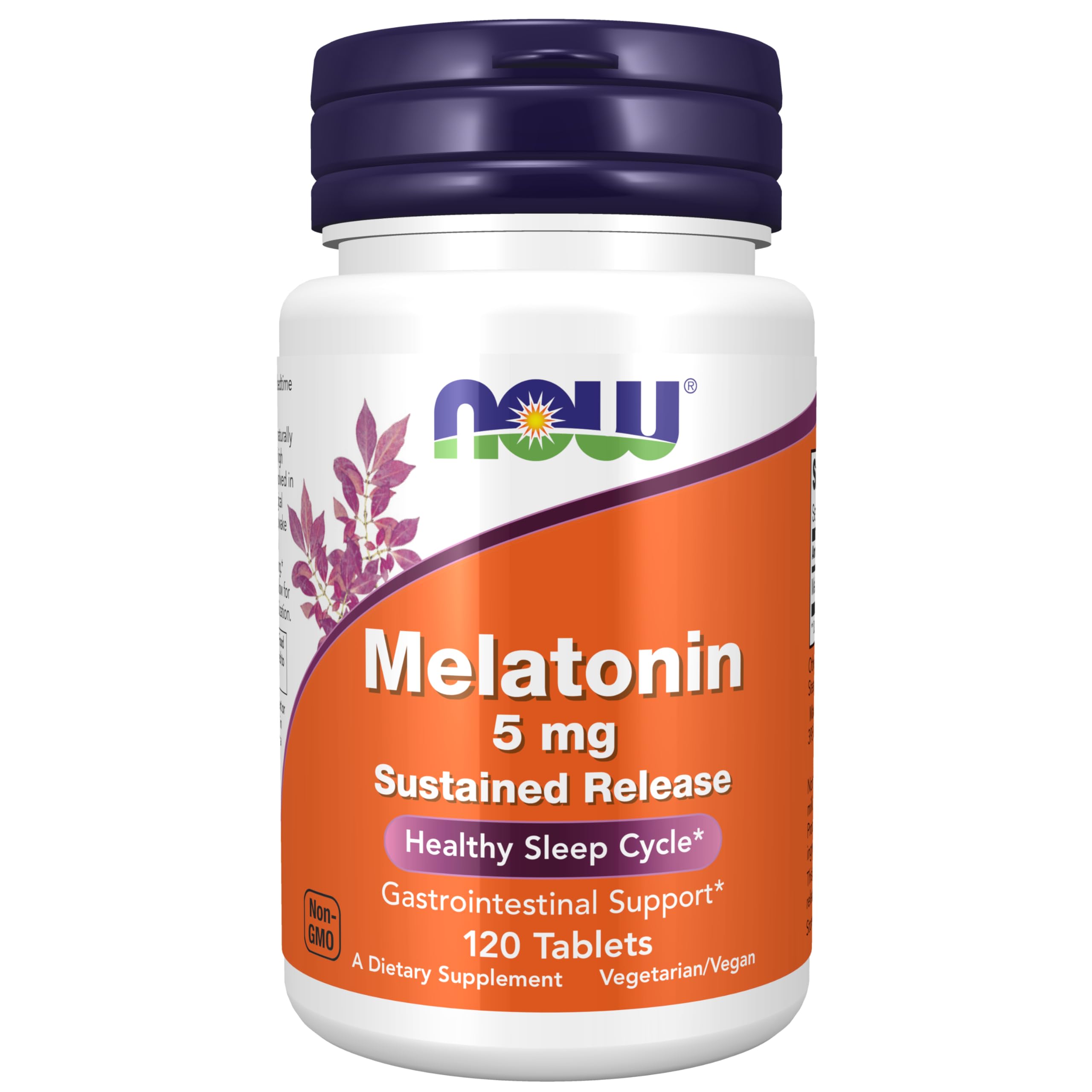 Suplements Now Foods Melatonina, 5 Mg, Liberación Sostenida, 120 Comprimidos - Venta Internacional.