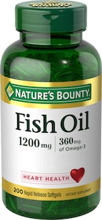 Foto 1 | Suplemento Nature's Bounty Fish Oil 1200 Mg De Omega-3 200 Cápsulas Blandas - Venta Internacional.