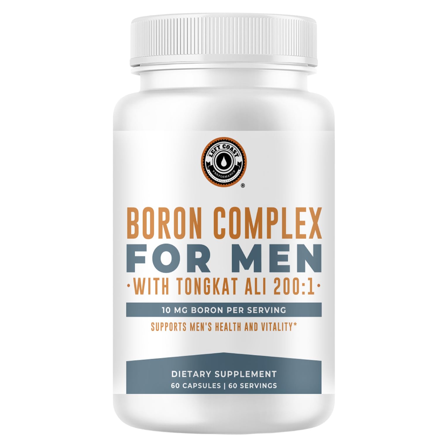 Suplemento Left Coast Performance Boron Con Tongkat Ali De 60 Quilates - Venta Internacional.