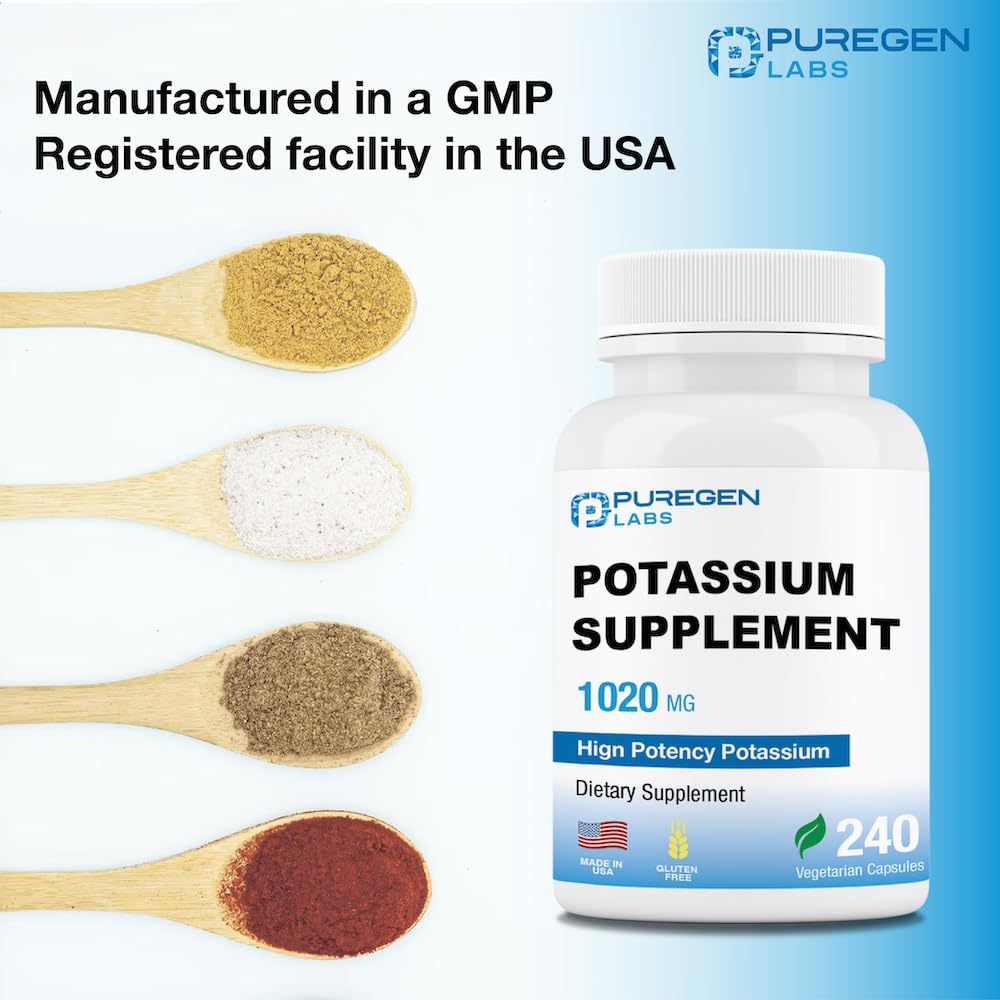 Foto 5 pulgar | Suplemento De Bicarbonato De Potasio Puregen Labs, 1020 Mg, 240 Cápsulas - Venta Internacional.