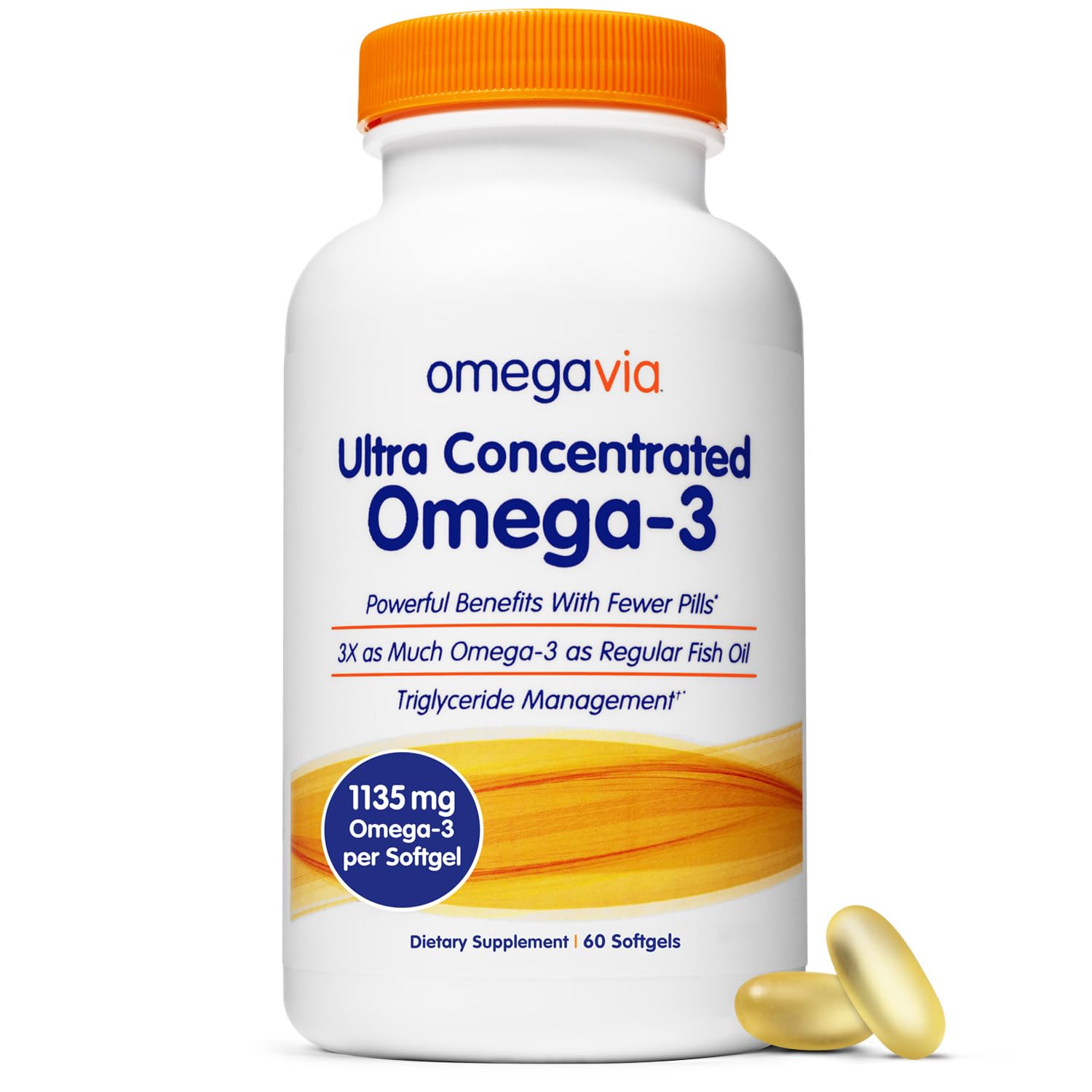 Foto 2 pulgar | Suplemento Omegavia Ultra Concentrado De Aceite De Pescado Omega 3 60 Cápsulas Blandas - Venta Internacional.