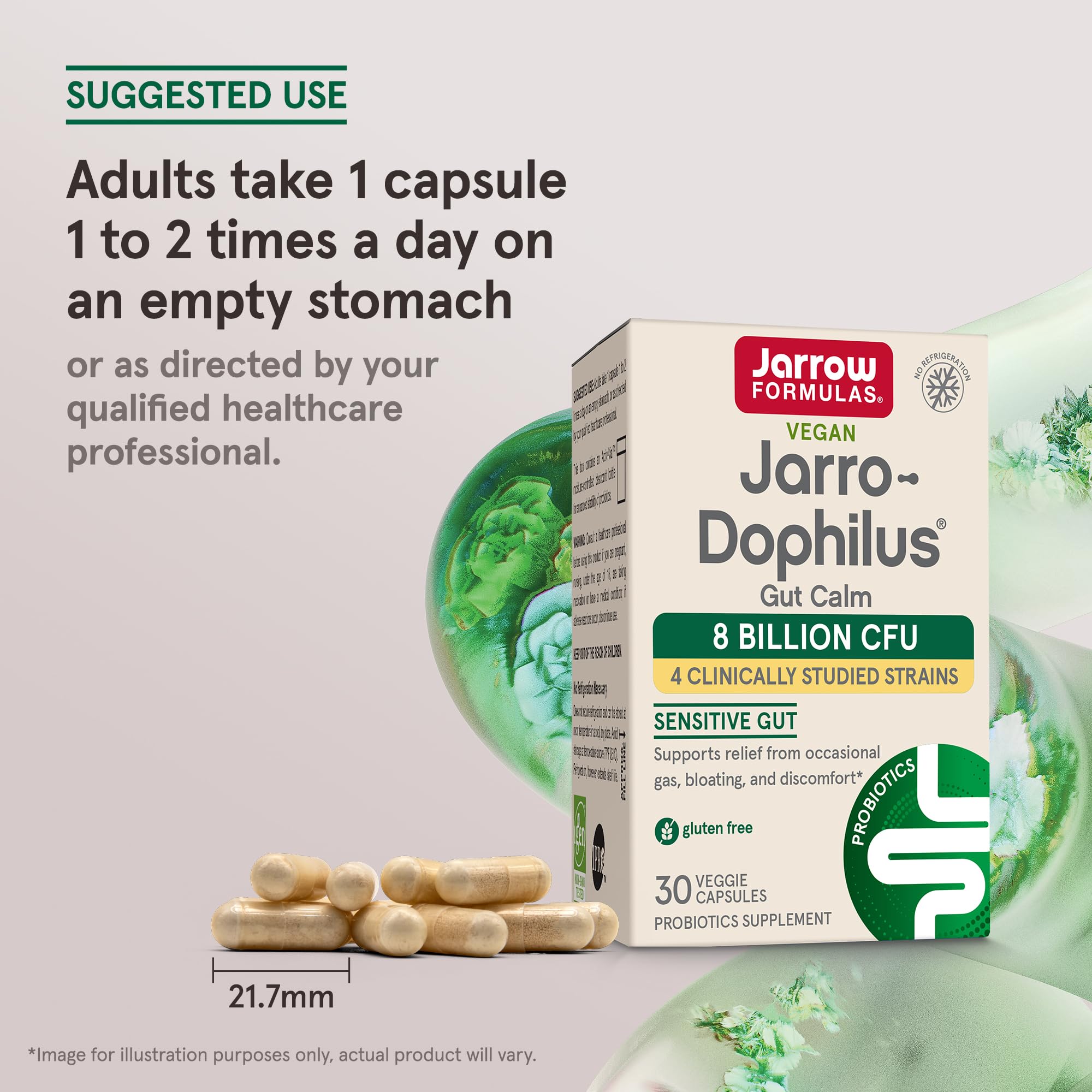 Foto 7 | Suplemento Jarro-dophilus Gut Calm 8b Cfu De Jarrow Formulas - Venta Internacional.