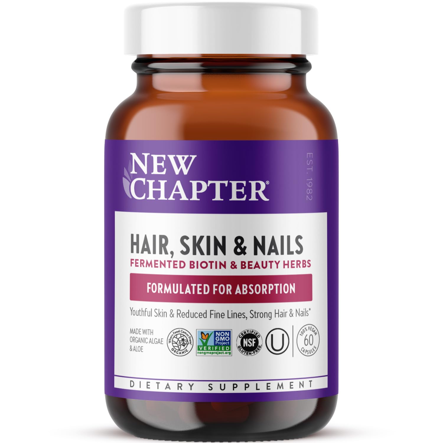 Foto 1 | Suplemento New Chapter Con Biotina Para Cabello, Piel Y Uñas, 60 Tabletas - Venta Internacional.