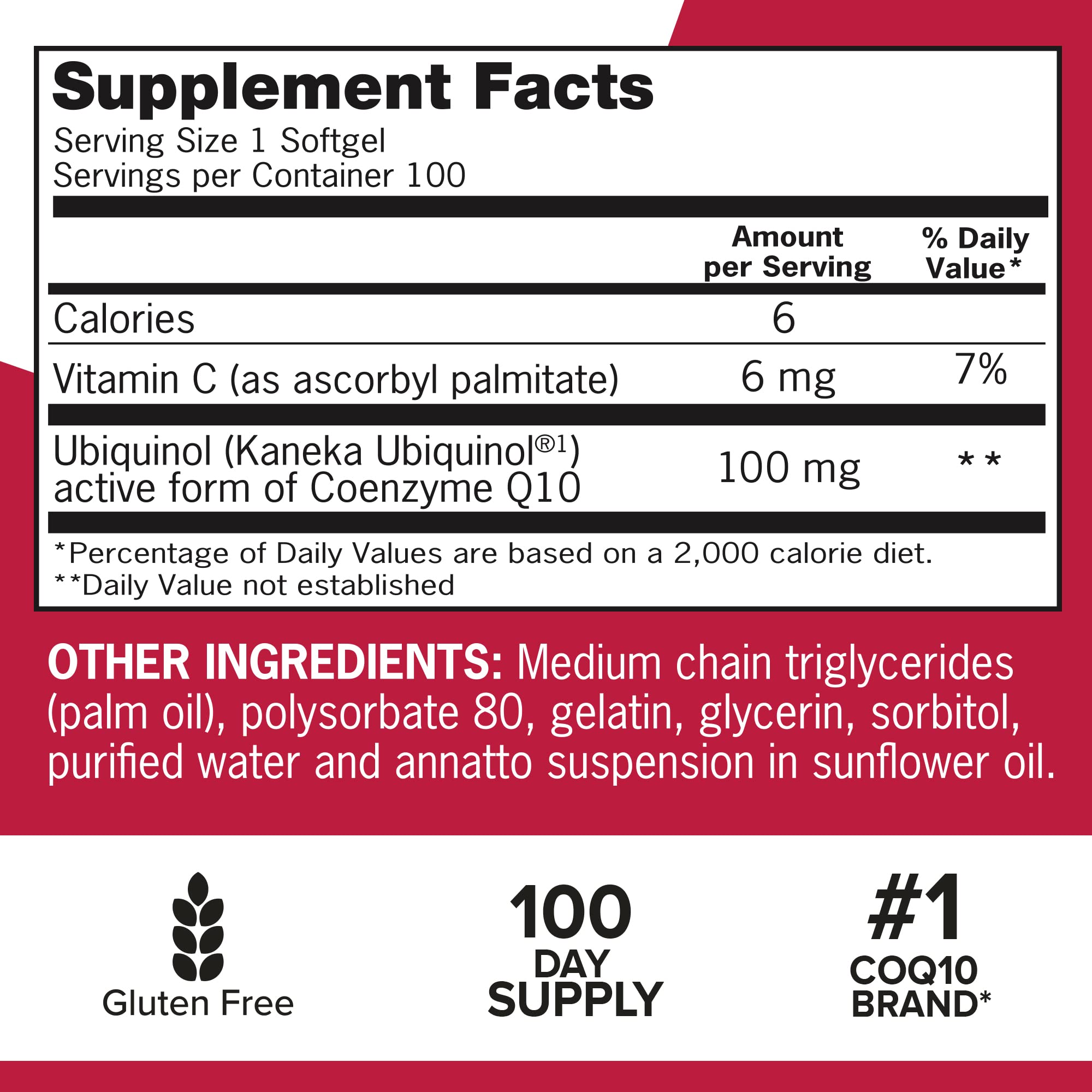 Foto 5 pulgar | Suplemento Qunol Mega Ubiquinol 100 Mg De Coq10 100 Cápsulas Blandas - Venta Internacional.