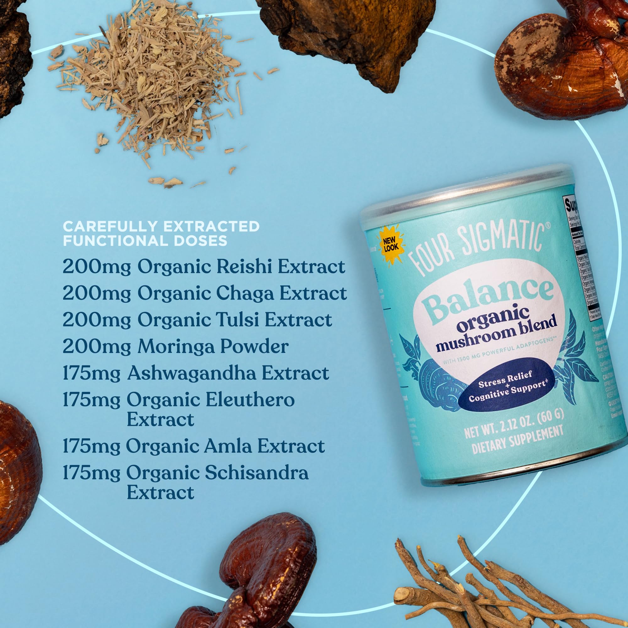 Foto 6 pulgar | Suplemento Four Sigmatic Adaptogen Mushroom Balance Mix - Venta Internacional.